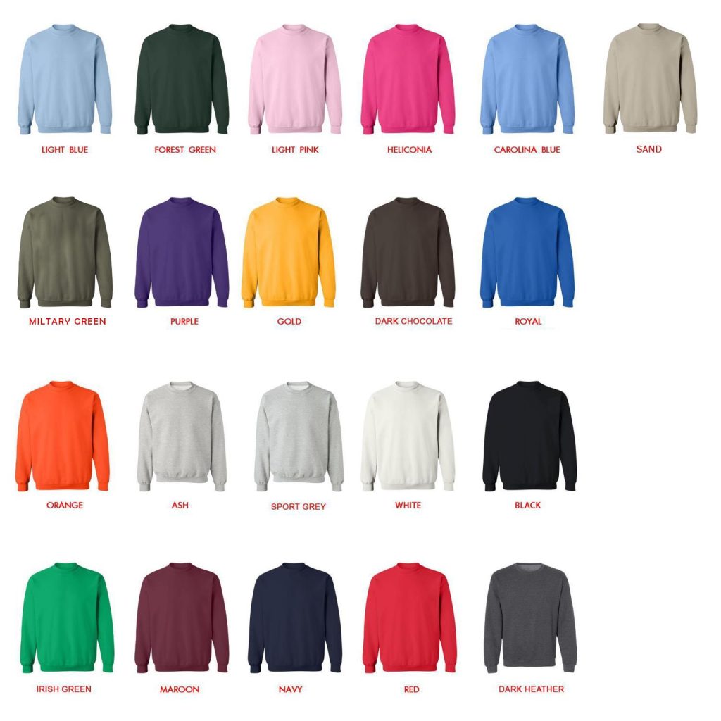 sweatshirt color chart - High School DxD Store